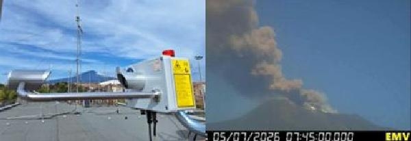 First ash fallout detection by OPGC disdrometer monitoring network at Etna